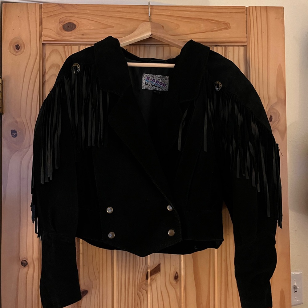 Black Fringe Women's Jacket
